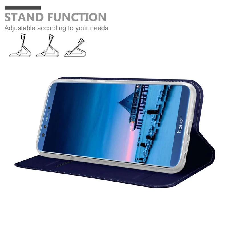 Cadorabo Hülle kompatibel mit Honor 9 LITE Schutzhülle mit Magnetverschluss, Standfunktion und Kartenfach