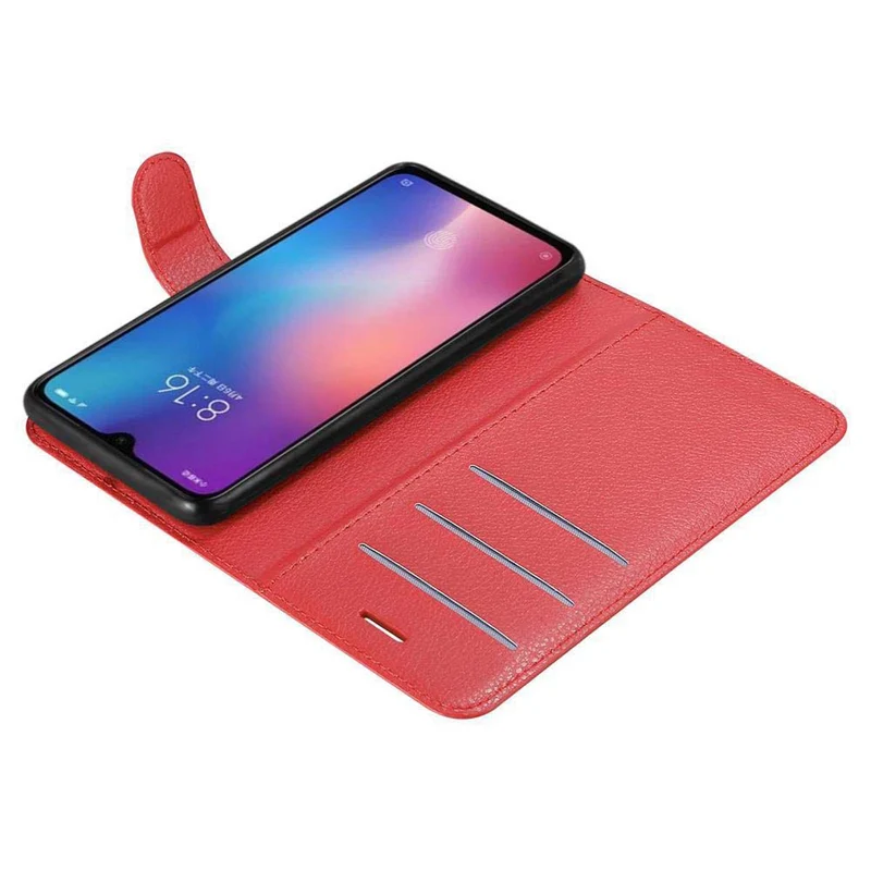 Cadorabo Hülle kompatibel mit Xiaomi Mi 9 SE Schutzhülle mit Magnetverschluss, Standfunktion und Kartenfach