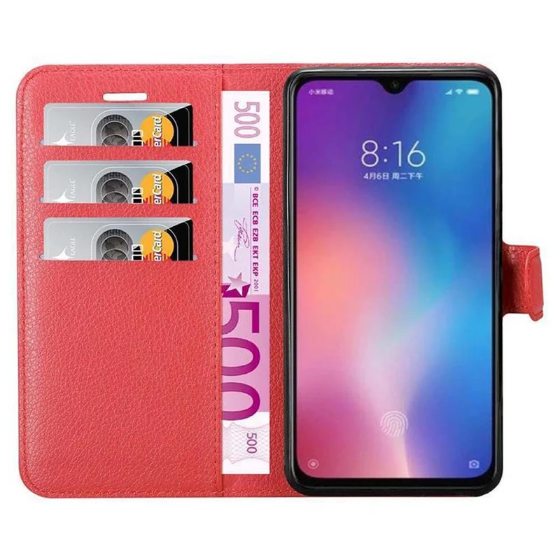 Cadorabo Hülle kompatibel mit Xiaomi Mi 9 SE Schutzhülle mit Magnetverschluss, Standfunktion und Kartenfach