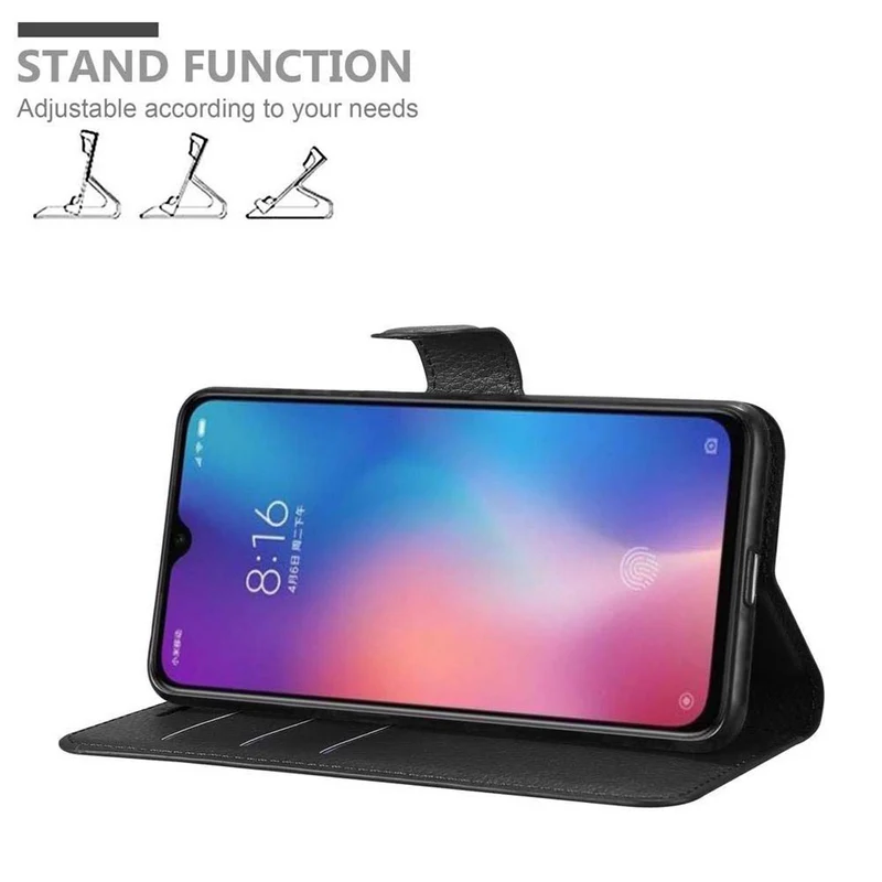 Cadorabo Hülle kompatibel mit Xiaomi Mi 9 SE Schutzhülle mit Magnetverschluss, Standfunktion und Kartenfach