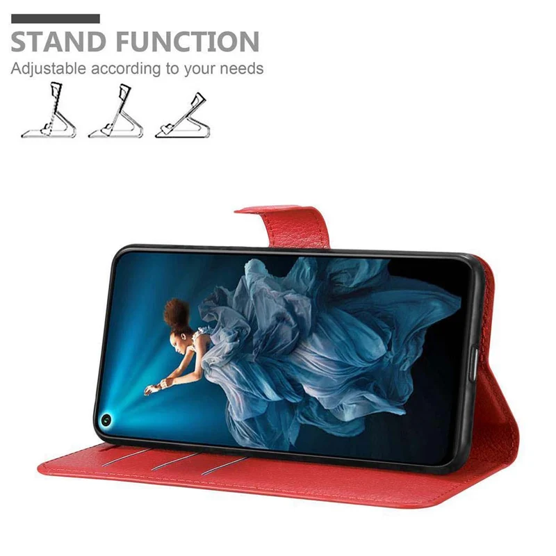 Cadorabo Hülle kompatibel mit Honor 20 / 20S / Huawei NOVA 5T Schutzhülle mit Magnetverschluss, Standfunktion und Kartenfach