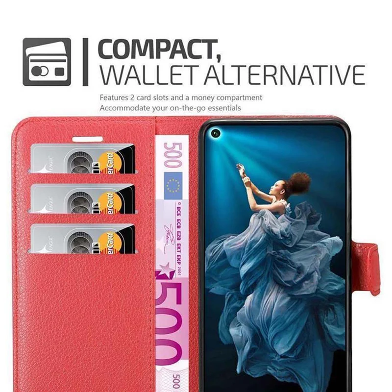 Cadorabo Hülle kompatibel mit Honor 20 / 20S / Huawei NOVA 5T Schutzhülle mit Magnetverschluss, Standfunktion und Kartenfach