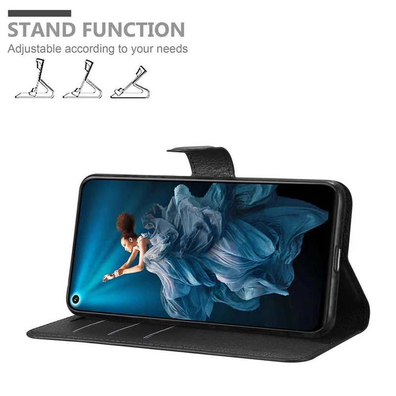 Cadorabo Hülle kompatibel mit Honor 20 / 20S / Huawei NOVA 5T Schutzhülle mit Magnetverschluss, Standfunktion und Kartenfach