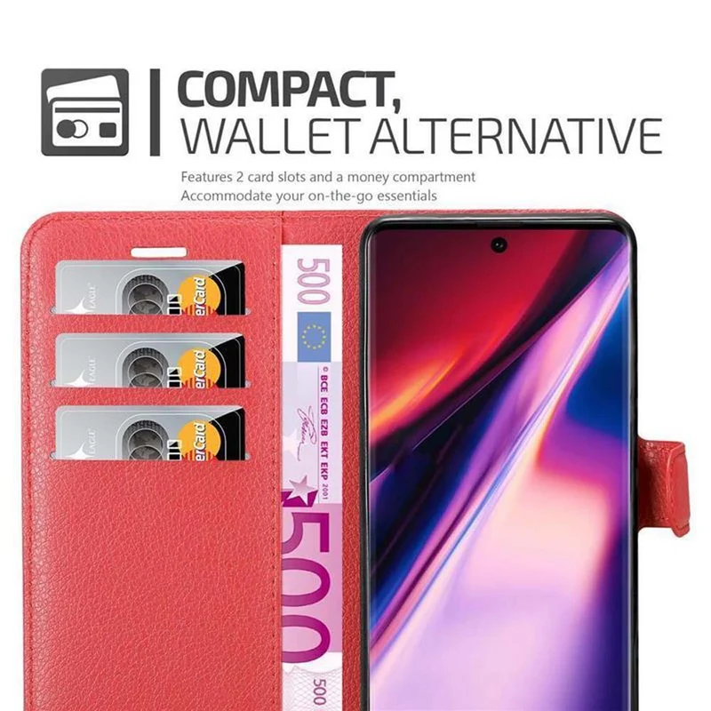 Cadorabo Hülle kompatibel mit Samsung Galaxy NOTE 10 Schutzhülle mit Magnetverschluss, Standfunktion und Kartenfach