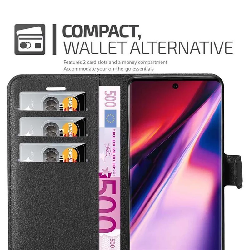 Cadorabo Hülle kompatibel mit Samsung Galaxy NOTE 10 Schutzhülle mit Magnetverschluss, Standfunktion und Kartenfach