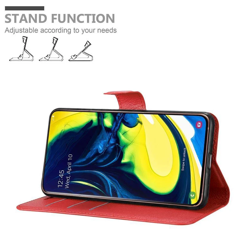 Cadorabo Hülle kompatibel mit Samsung Galaxy A80 / A90 4G Schutzhülle mit Magnetverschluss, Standfunktion und Kartenfach