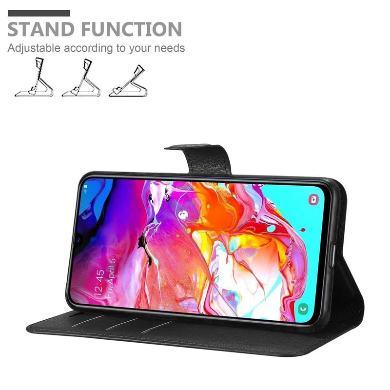 Cadorabo Hülle kompatibel mit Samsung Galaxy A70 / A70s Schutzhülle mit Magnetverschluss, Standfunktion und Kartenfach