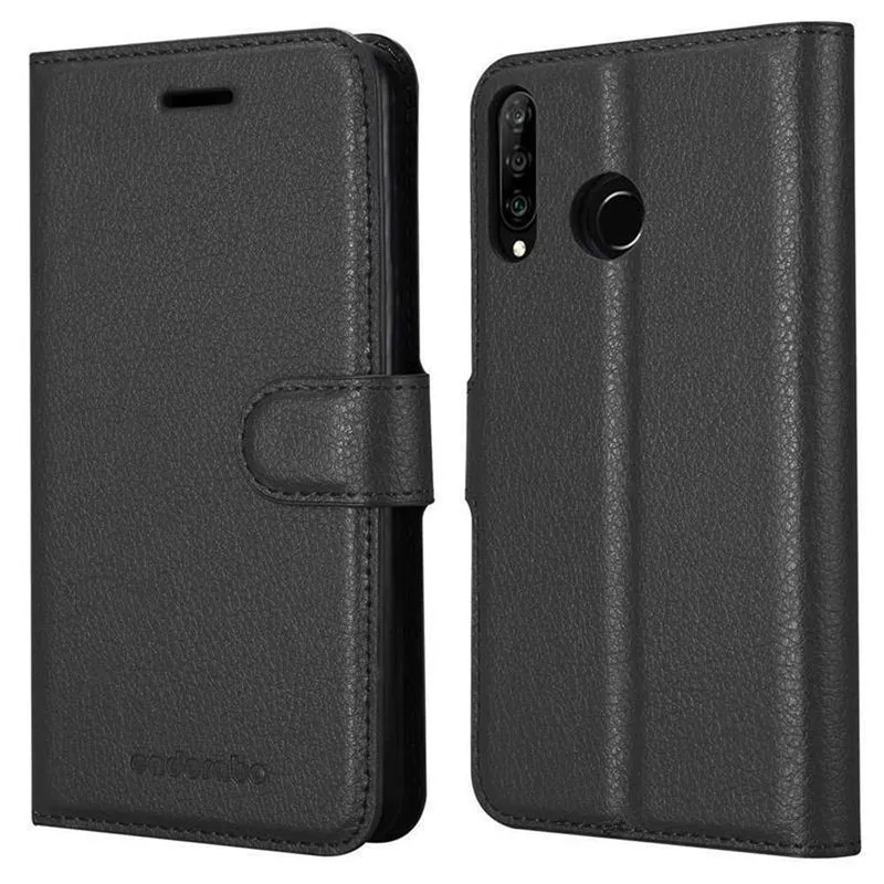 Cadorabo Hülle kompatibel mit Huawei P30 LITE Schutzhülle mit Magnetverschluss, Standfunktion und Kartenfach