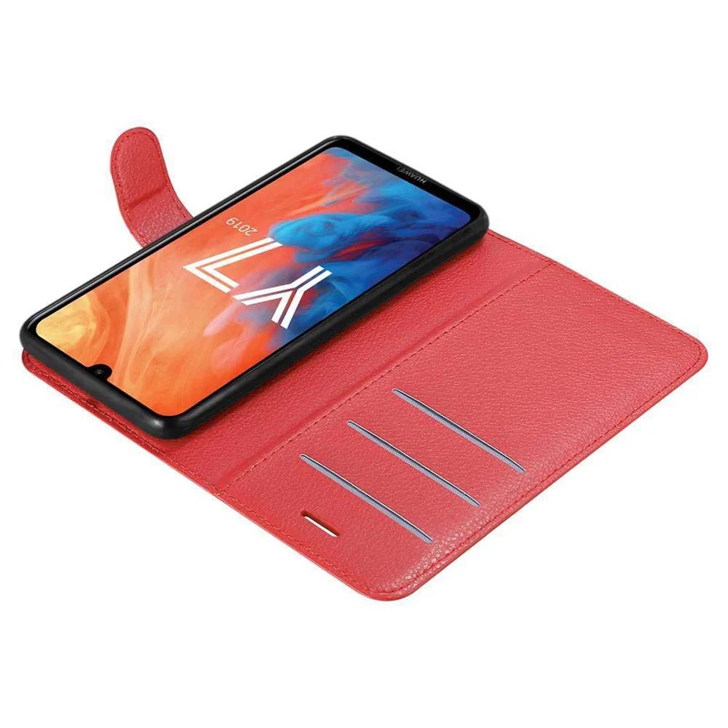 Cadorabo Hülle kompatibel mit Huawei Y7 2019 / Y7 PRIME 2019 Schutzhülle mit Magnetverschluss, Standfunktion und Kartenfach