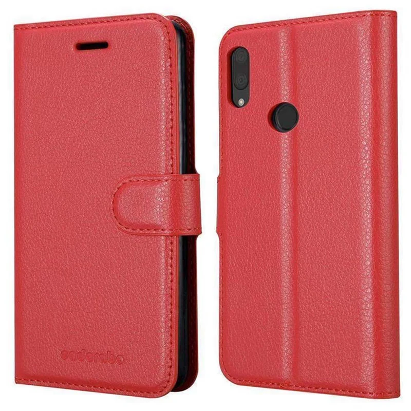 Cadorabo Hülle kompatibel mit Huawei Y7 2019 / Y7 PRIME 2019 Schutzhülle mit Magnetverschluss, Standfunktion und Kartenfach