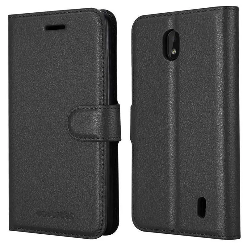 Cadorabo Hülle kompatibel mit Nokia 1 PLUS Schutzhülle mit Magnetverschluss, Standfunktion und Kartenfach