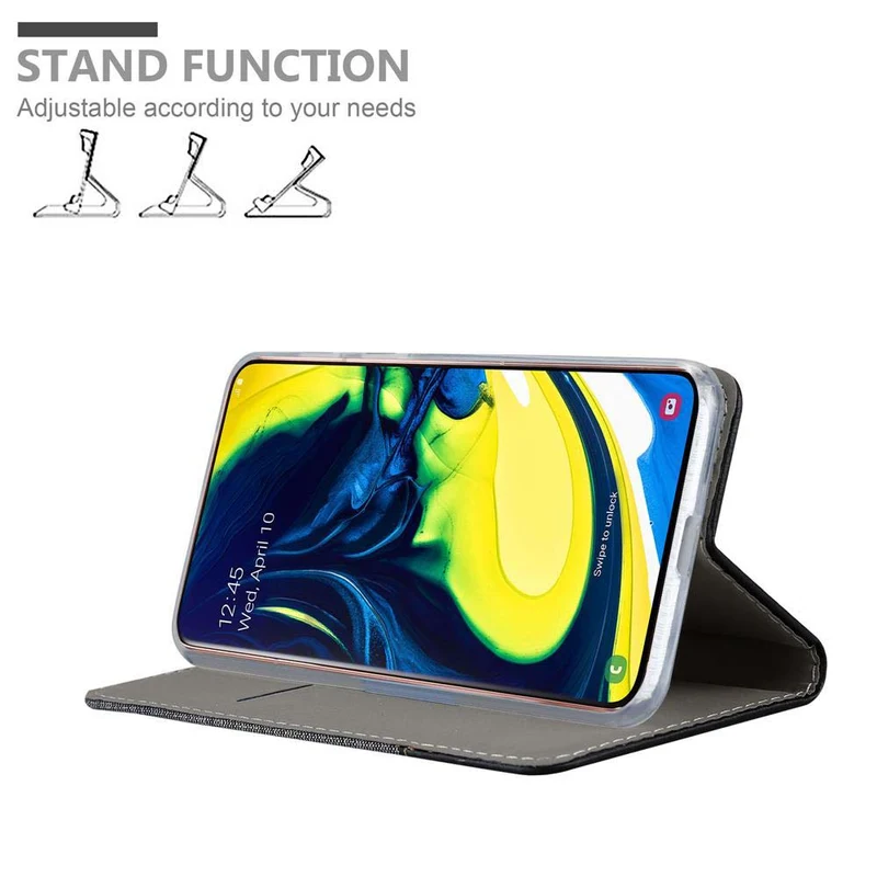 Cadorabo Hülle kompatibel mit Samsung Galaxy A80 / A90 4G Schutzhülle mit Magnetverschluss, Standfunktion und Kartenfach