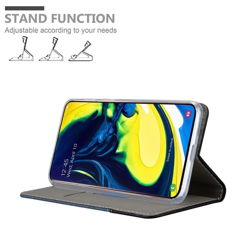 Cadorabo Hülle kompatibel mit Samsung Galaxy A80 / A90 4G Schutzhülle mit Magnetverschluss, Standfunktion und Kartenfach