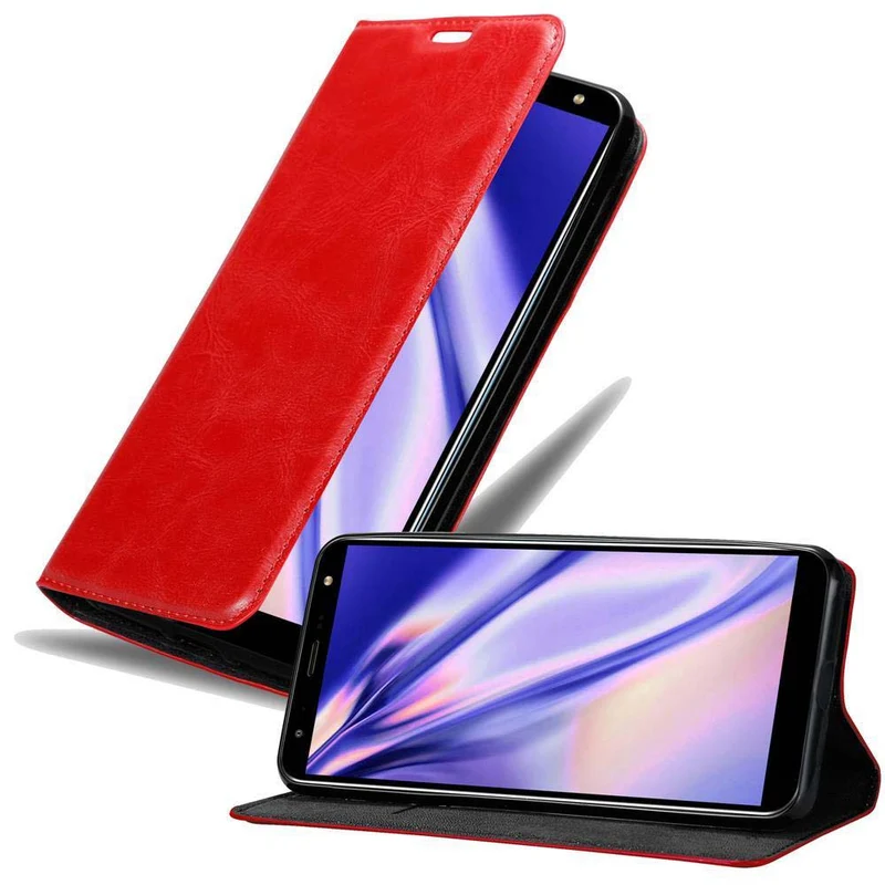 Cadorabo Hülle kompatibel mit LG K40 Schutzhülle mit Magnetverschluss, Standfunktion und Kartenfach