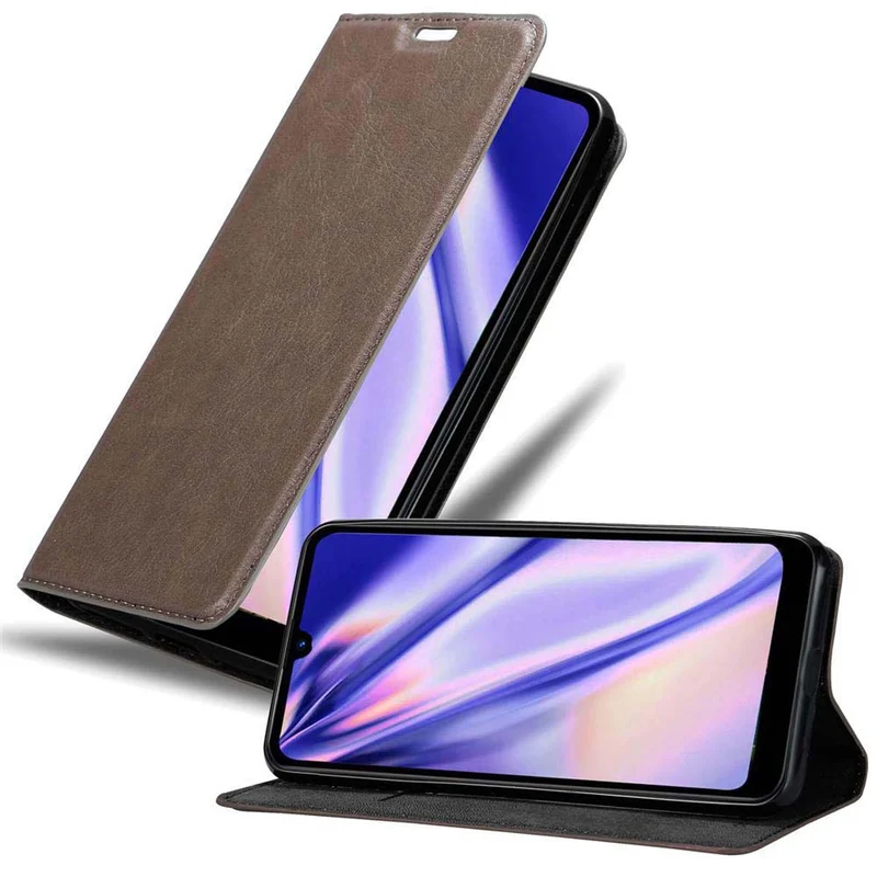 Cadorabo Hülle kompatibel mit LG Q60 Schutzhülle mit Magnetverschluss, Standfunktion und Kartenfach
