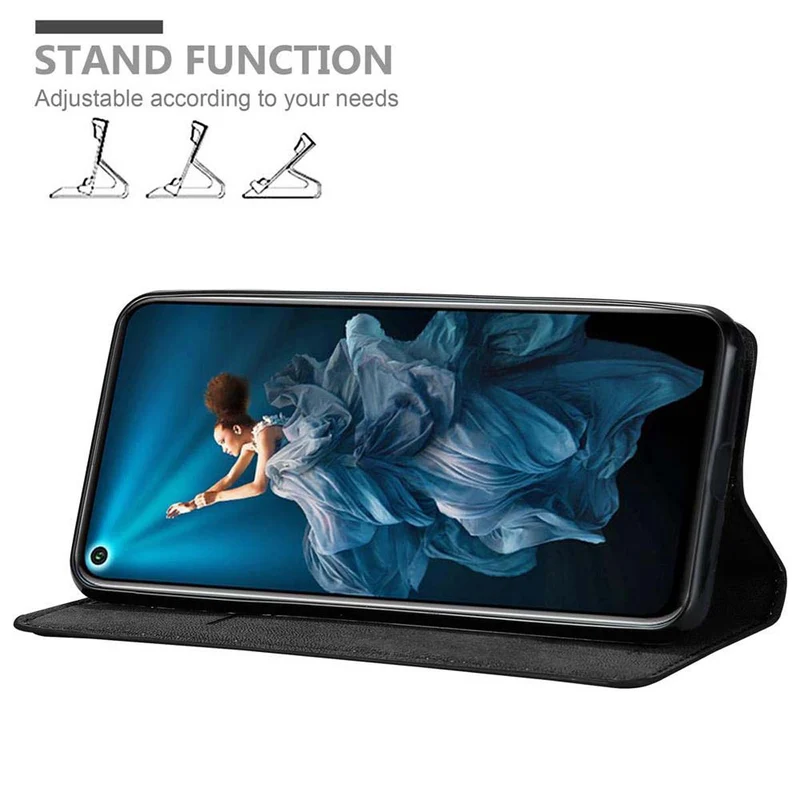 Cadorabo Hülle kompatibel mit Honor 20 / 20S / Huawei NOVA 5T Schutzhülle mit Magnetverschluss, Standfunktion und Kartenfach