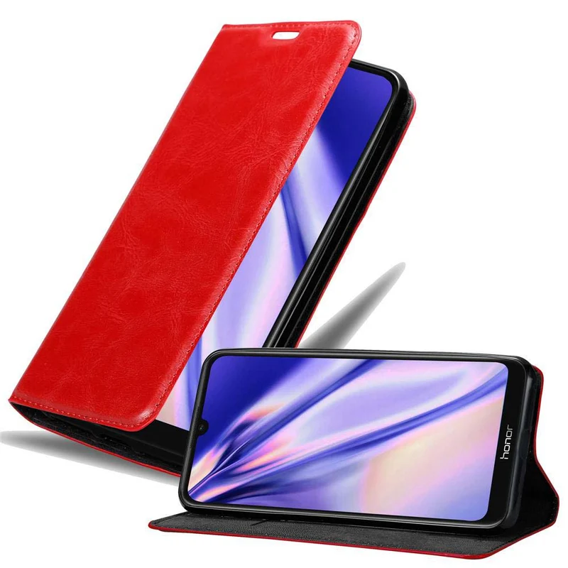 Cadorabo Hülle kompatibel mit Honor 8A Schutzhülle mit Magnetverschluss, Standfunktion und Kartenfach