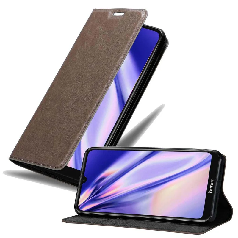 Cadorabo Hülle kompatibel mit Honor 8A Schutzhülle mit Magnetverschluss, Standfunktion und Kartenfach