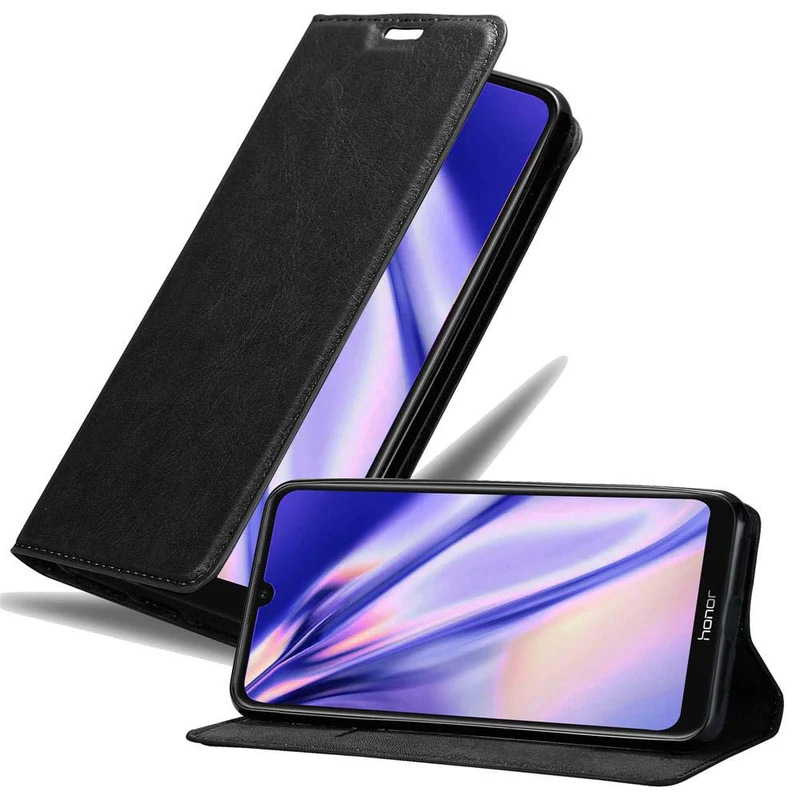 Cadorabo Hülle kompatibel mit Honor 8A Schutzhülle mit Magnetverschluss, Standfunktion und Kartenfach