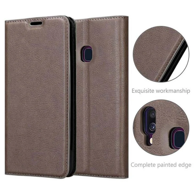Cadorabo Hülle kompatibel mit Samsung Galaxy A10e / A20e Schutzhülle mit Magnetverschluss, Standfunktion und Kartenfach