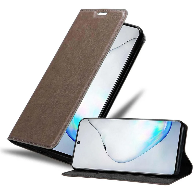 Cadorabo Hülle kompatibel mit Samsung Galaxy NOTE 10 Schutzhülle mit Magnetverschluss, Standfunktion und Kartenfach
