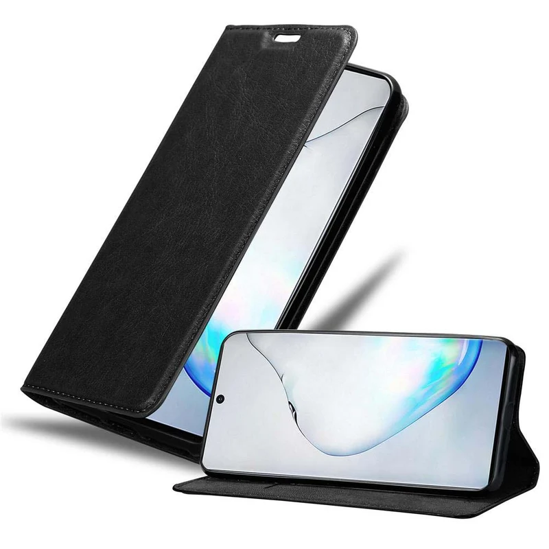Cadorabo Hülle kompatibel mit Samsung Galaxy NOTE 10 Schutzhülle mit Magnetverschluss, Standfunktion und Kartenfach