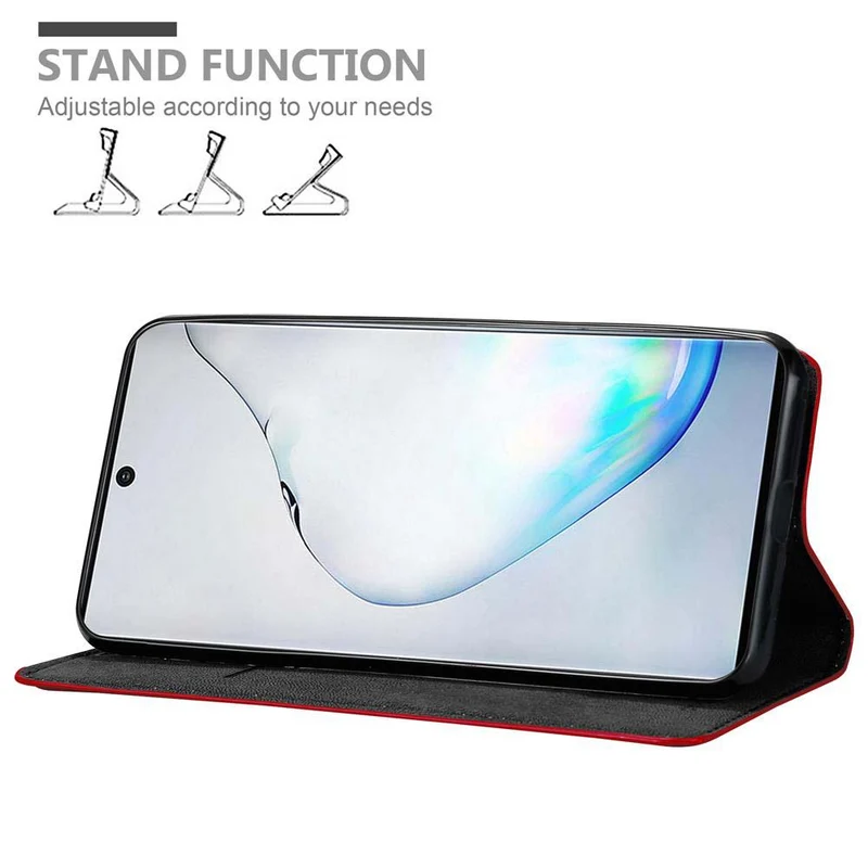 Cadorabo Hülle kompatibel mit Samsung Galaxy NOTE 10 Schutzhülle mit Magnetverschluss, Standfunktion und Kartenfach