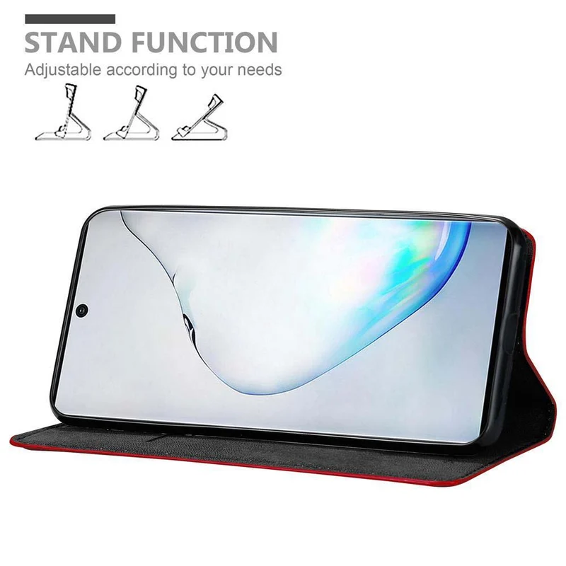Cadorabo Hülle kompatibel mit Samsung Galaxy NOTE 10 Schutzhülle mit Magnetverschluss, Standfunktion und Kartenfach