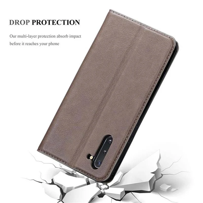 Cadorabo Hülle kompatibel mit Samsung Galaxy NOTE 10 Schutzhülle mit Magnetverschluss, Standfunktion und Kartenfach