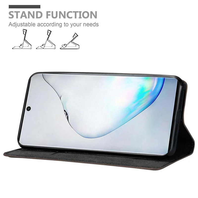 Cadorabo Hülle kompatibel mit Samsung Galaxy NOTE 10 Schutzhülle mit Magnetverschluss, Standfunktion und Kartenfach
