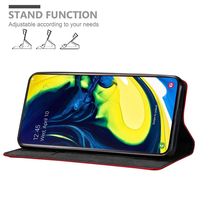 Cadorabo Hülle kompatibel mit Samsung Galaxy A80 / A90 4G Schutzhülle mit Magnetverschluss, Standfunktion und Kartenfach