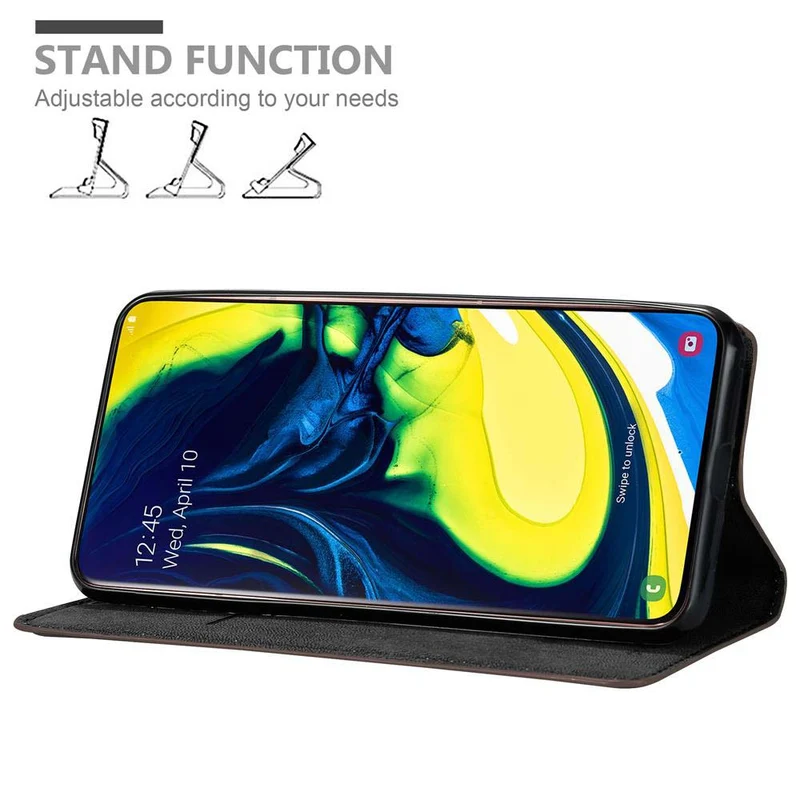 Cadorabo Hülle kompatibel mit Samsung Galaxy A80 / A90 4G Schutzhülle mit Magnetverschluss, Standfunktion und Kartenfach