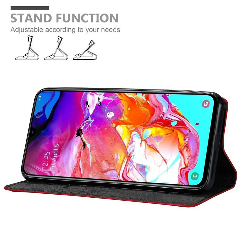 Cadorabo Hülle kompatibel mit Samsung Galaxy A70 / A70s Schutzhülle mit Magnetverschluss, Standfunktion und Kartenfach