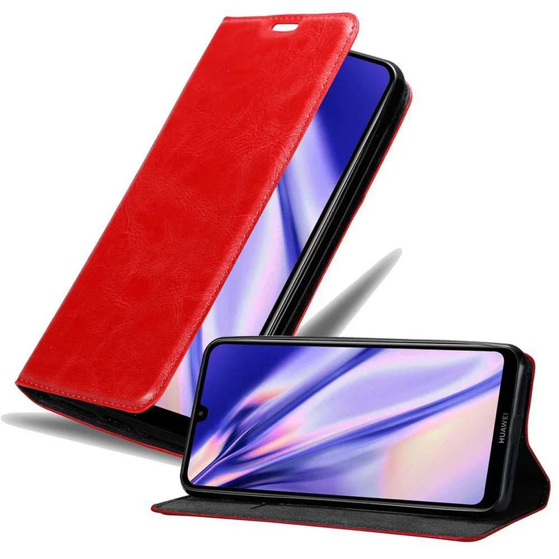 Cadorabo Hülle kompatibel mit Huawei Y7 2019 / Y7 PRIME 2019 Schutzhülle mit Magnetverschluss, Standfunktion und Kartenfach