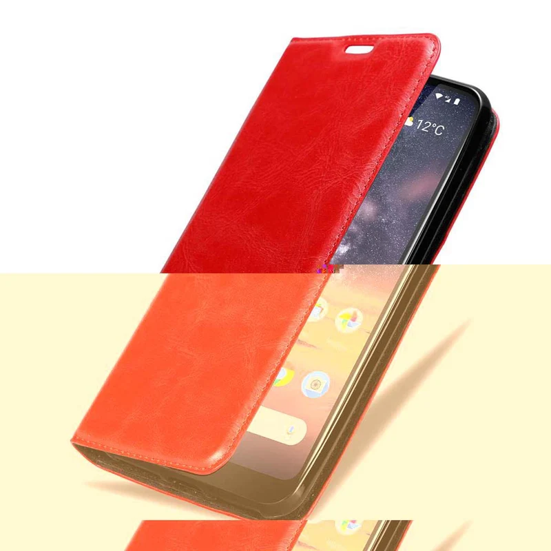 Cadorabo Hülle kompatibel mit Nokia 3,2 Schutzhülle mit Magnetverschluss, Standfunktion und Kartenfach