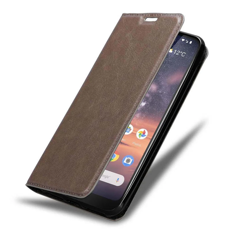 Cadorabo Hülle kompatibel mit Nokia 3,2 Schutzhülle mit Magnetverschluss, Standfunktion und Kartenfach