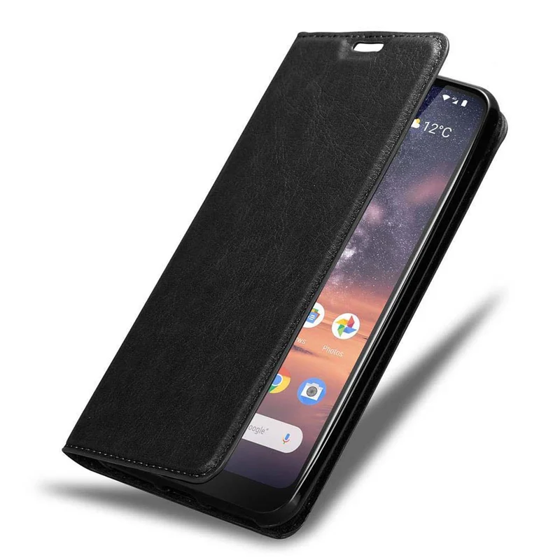 Cadorabo Hülle kompatibel mit Nokia 3,2 Schutzhülle mit Magnetverschluss, Standfunktion und Kartenfach