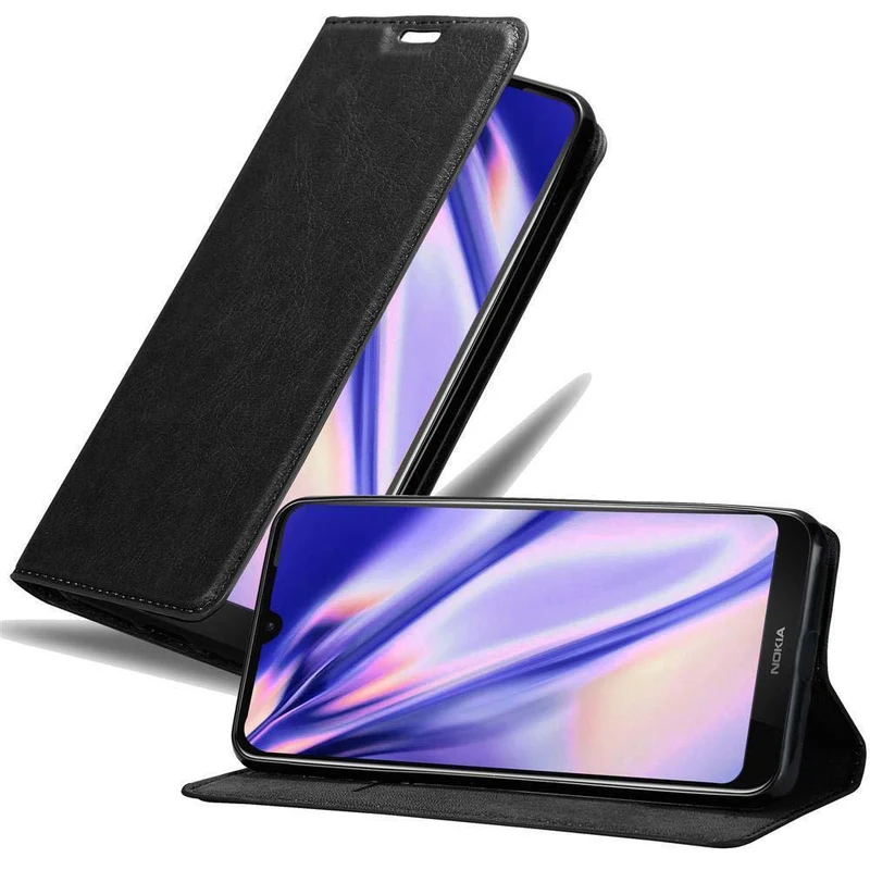 Cadorabo Hülle kompatibel mit Nokia 4,2 Schutzhülle mit Magnetverschluss, Standfunktion und Kartenfach