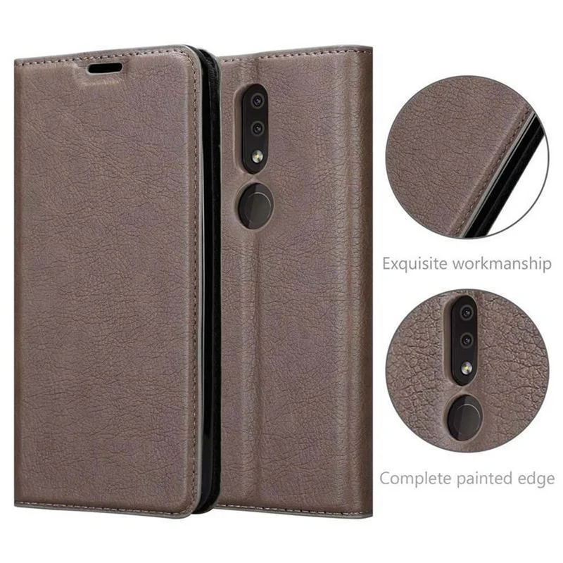 Cadorabo Hülle kompatibel mit Nokia 4,2 Schutzhülle mit Magnetverschluss, Standfunktion und Kartenfach