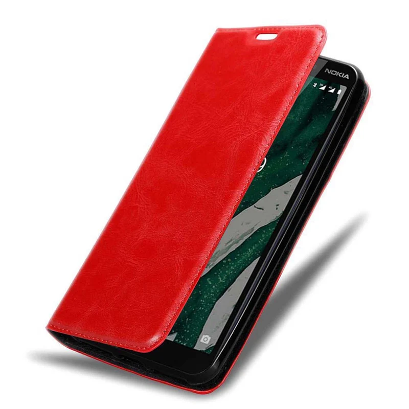 Cadorabo Hülle kompatibel mit Nokia 1 PLUS Schutzhülle mit Magnetverschluss, Standfunktion und Kartenfach