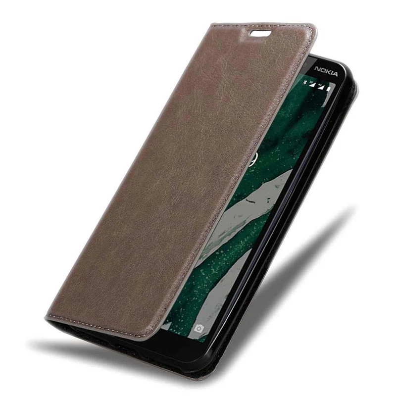 Cadorabo Hülle kompatibel mit Nokia 1 PLUS Schutzhülle mit Magnetverschluss, Standfunktion und Kartenfach