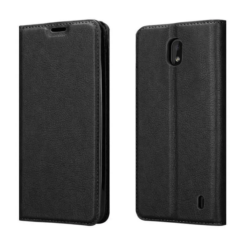 Cadorabo Hülle kompatibel mit Nokia 1 PLUS Schutzhülle mit Magnetverschluss, Standfunktion und Kartenfach