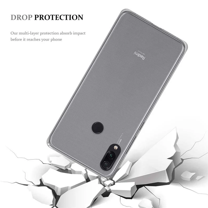 Cadorabo Hülle kompatibel mit Xiaomi RedMi NOTE 7 Schutzhülle aus flexiblem TPU Silikon