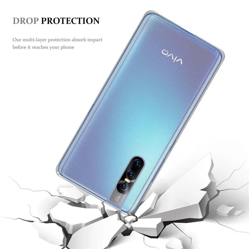Cadorabo Hülle kompatibel mit Vivo V15 PRO Schutzhülle aus flexiblem TPU Silikon