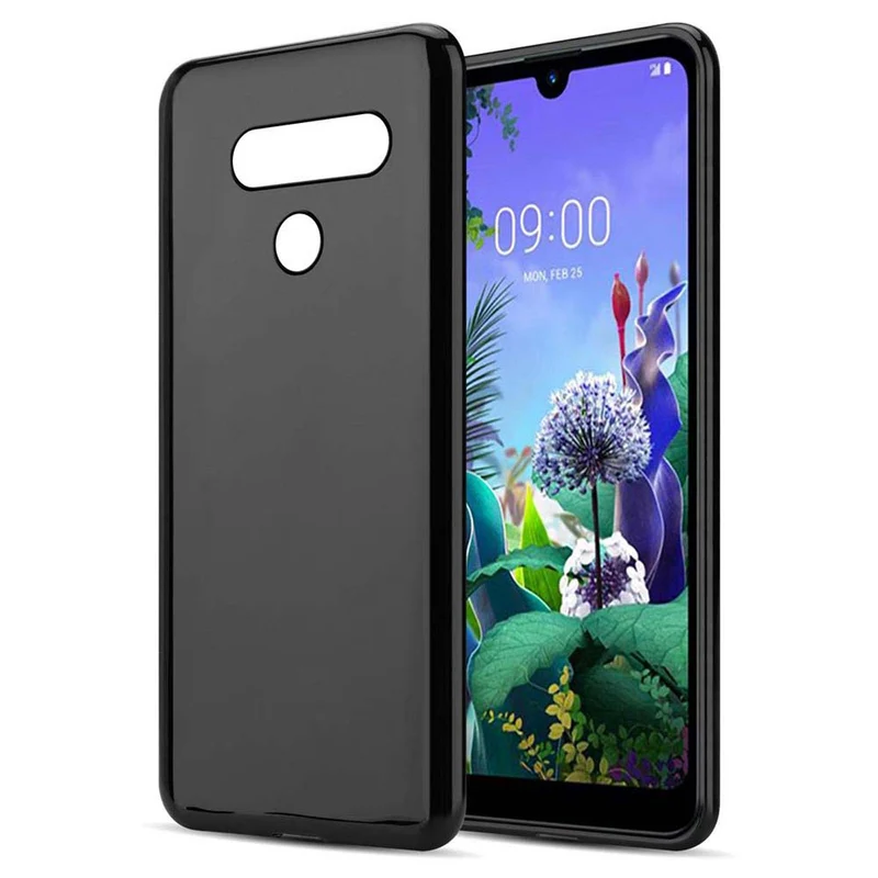 Cadorabo Hülle kompatibel mit LG Q60 Schutzhülle aus flexiblem TPU Silikon