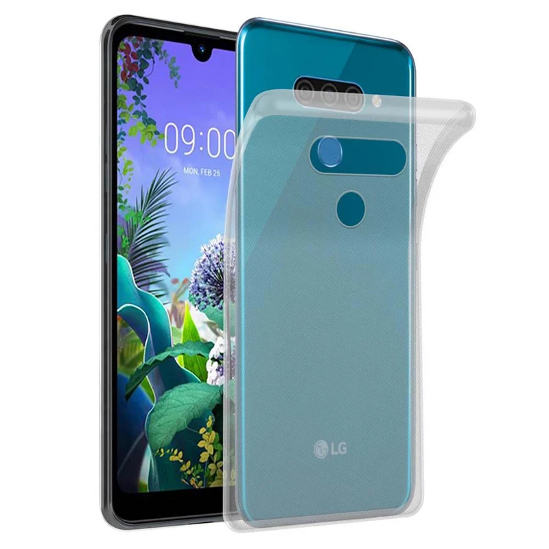 Cadorabo Hülle kompatibel mit LG Q60 Schutzhülle aus flexiblem TPU Silikon