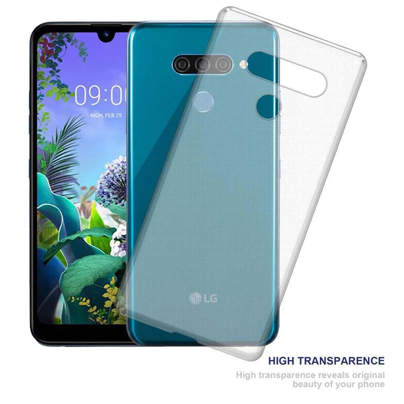 Cadorabo Hülle kompatibel mit LG Q60 Schutzhülle aus flexiblem TPU Silikon