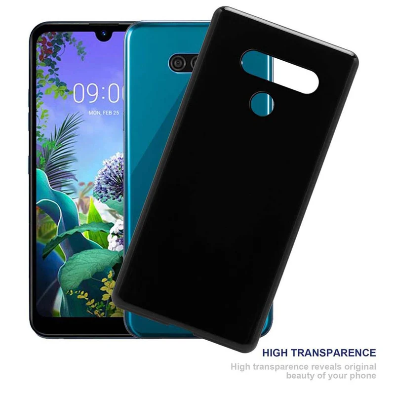 Cadorabo Hülle kompatibel mit LG Q60 Schutzhülle aus flexiblem TPU Silikon