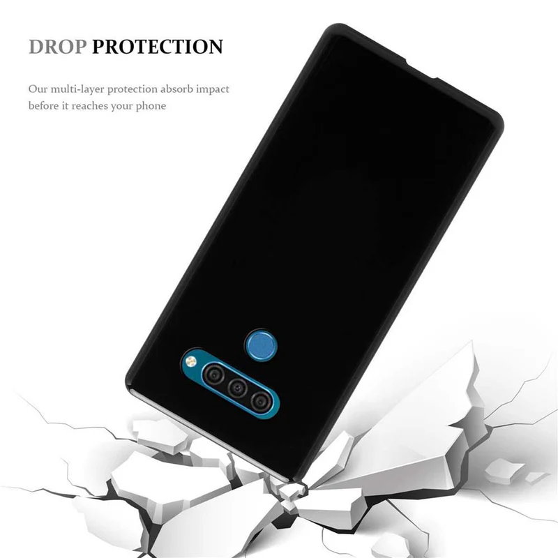 Cadorabo Hülle kompatibel mit LG Q60 Schutzhülle aus flexiblem TPU Silikon