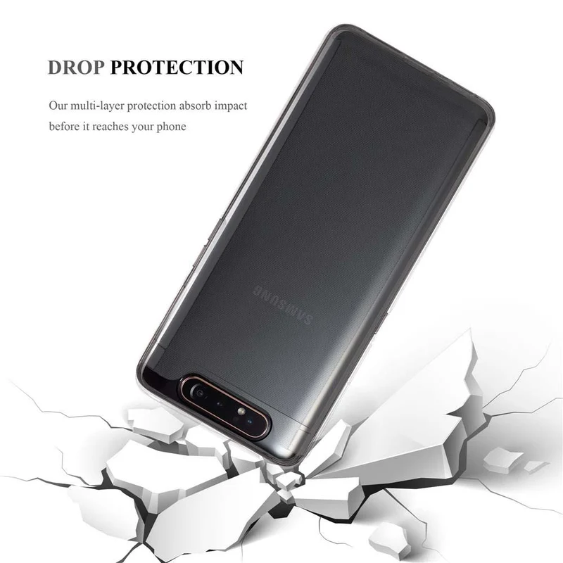 Cadorabo Hülle kompatibel mit Samsung Galaxy A80 / A90 4G Schutzhülle aus flexiblem TPU Silikon